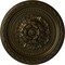 Ekena Millwork Palmetto Ceiling Medallion, Hand-Painted Green Gold, 11 1/2"OD x 1"P CM11PAGGS - alternate 1